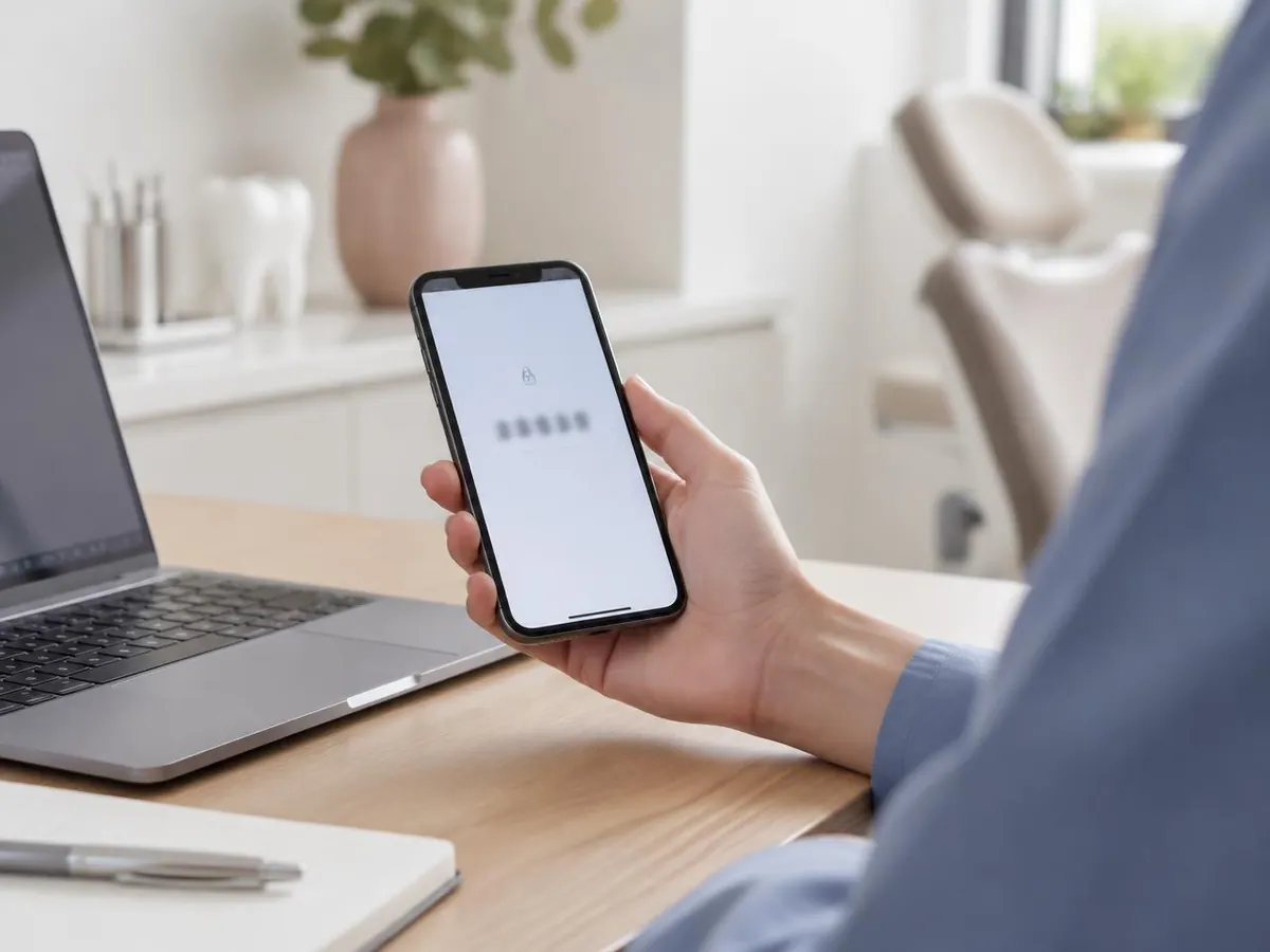 Medarbejder bekræfter login med kode fra telefonen